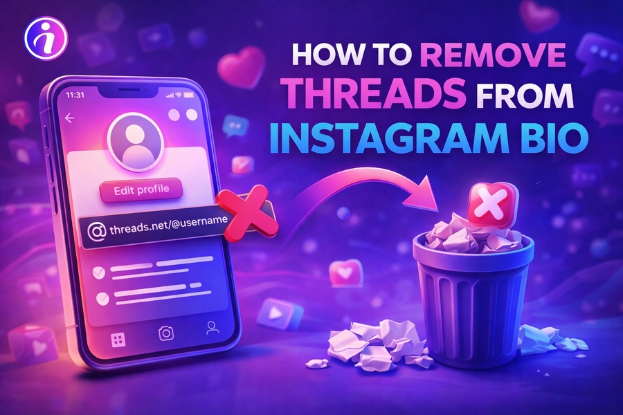 how to remove threads from instagram bio